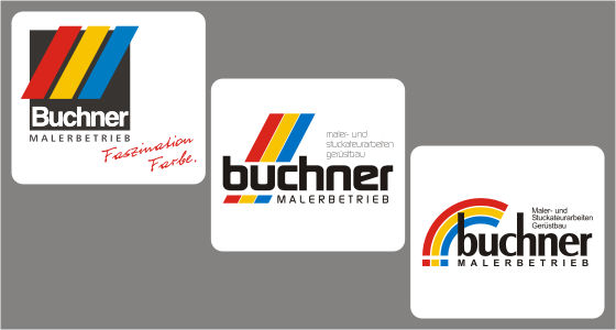 Logo-Entwürfe Buchner Malerbetrieb