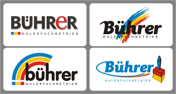 Logo-Entwürfe Bührer Maler