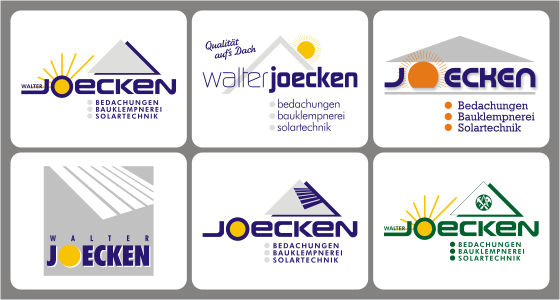Logo-Entwürfe Joecken Bedachungen