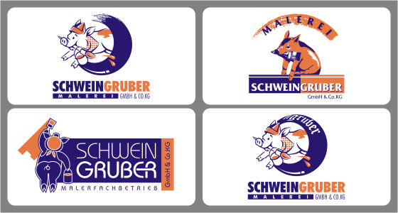 Logo-Entwürfe Schweingruber Maler