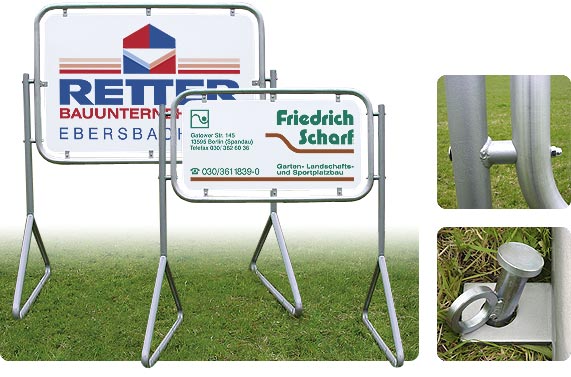Freistehende Rahmenschilder